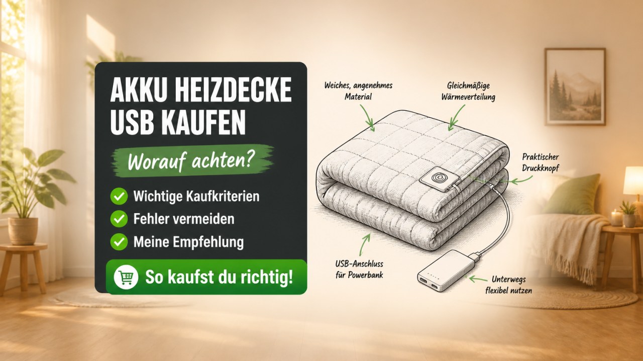 Akku Heizdecke USB Test 2026