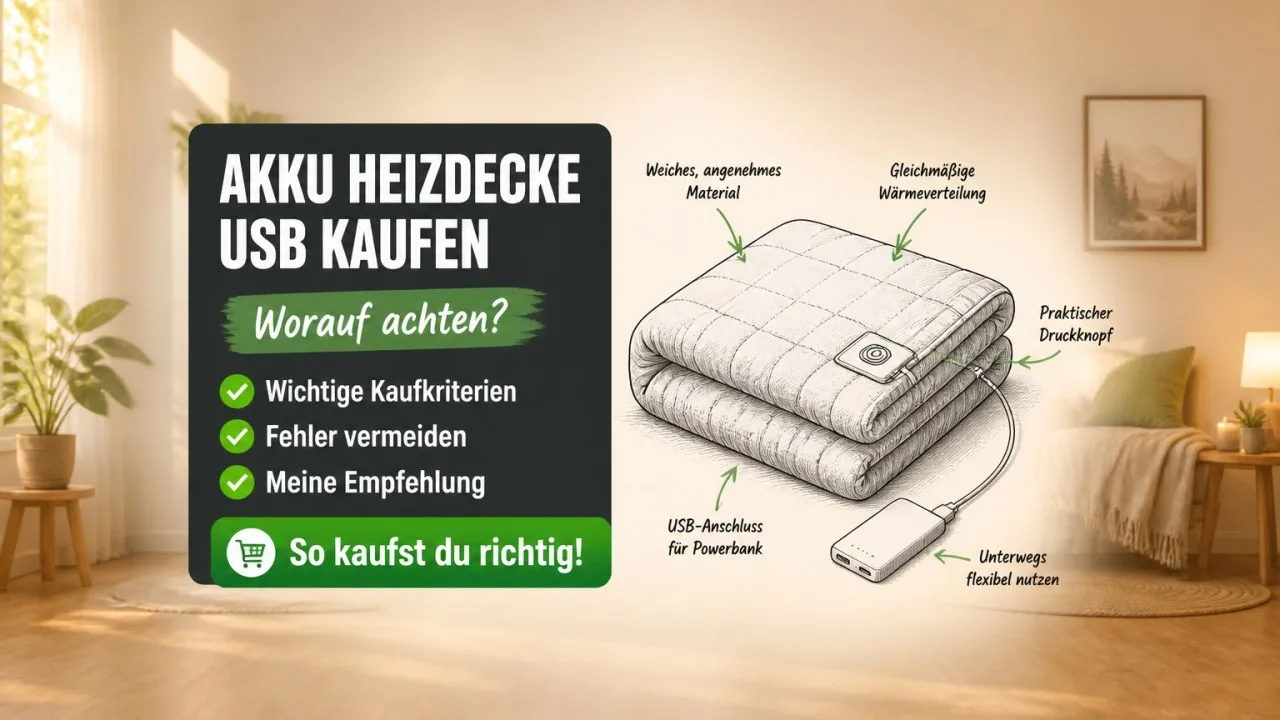 Akku Heizdecke USB Test 2026