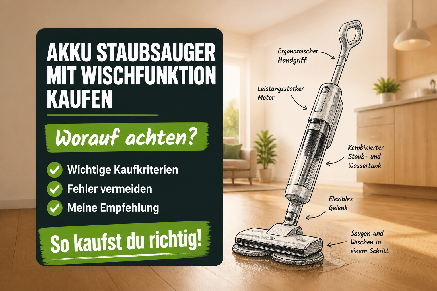 Akku Staubsauger mit Wischfunktion Test 2026