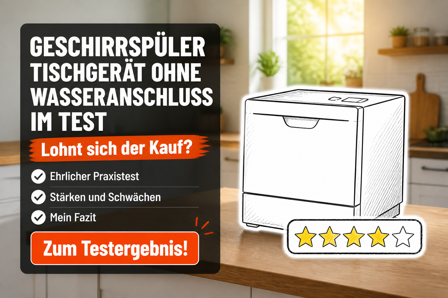 Geschirrspüler Tischgerät ohne Wasseranschluss 2026