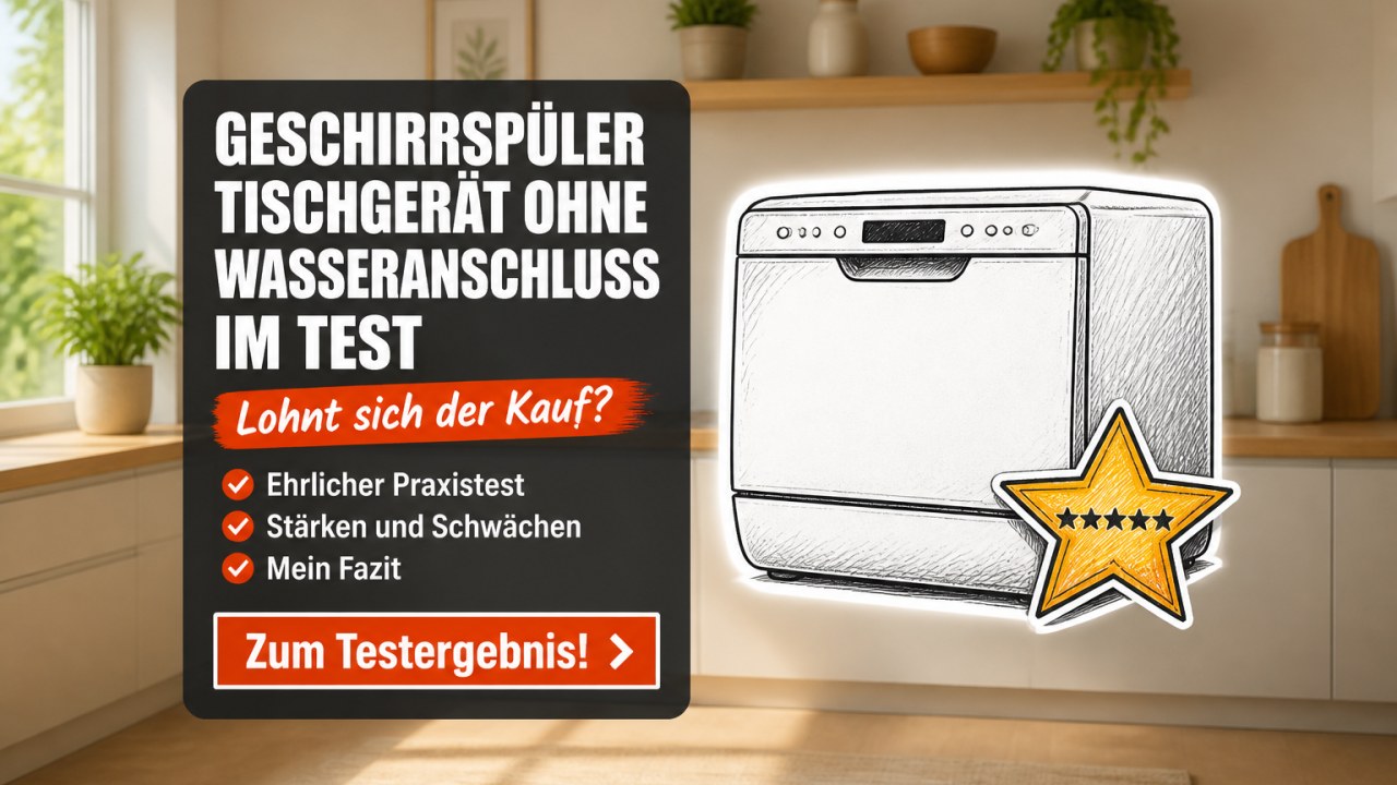 Geschirrspüler Tischgerät ohne Wasseranschluss Test 2026
