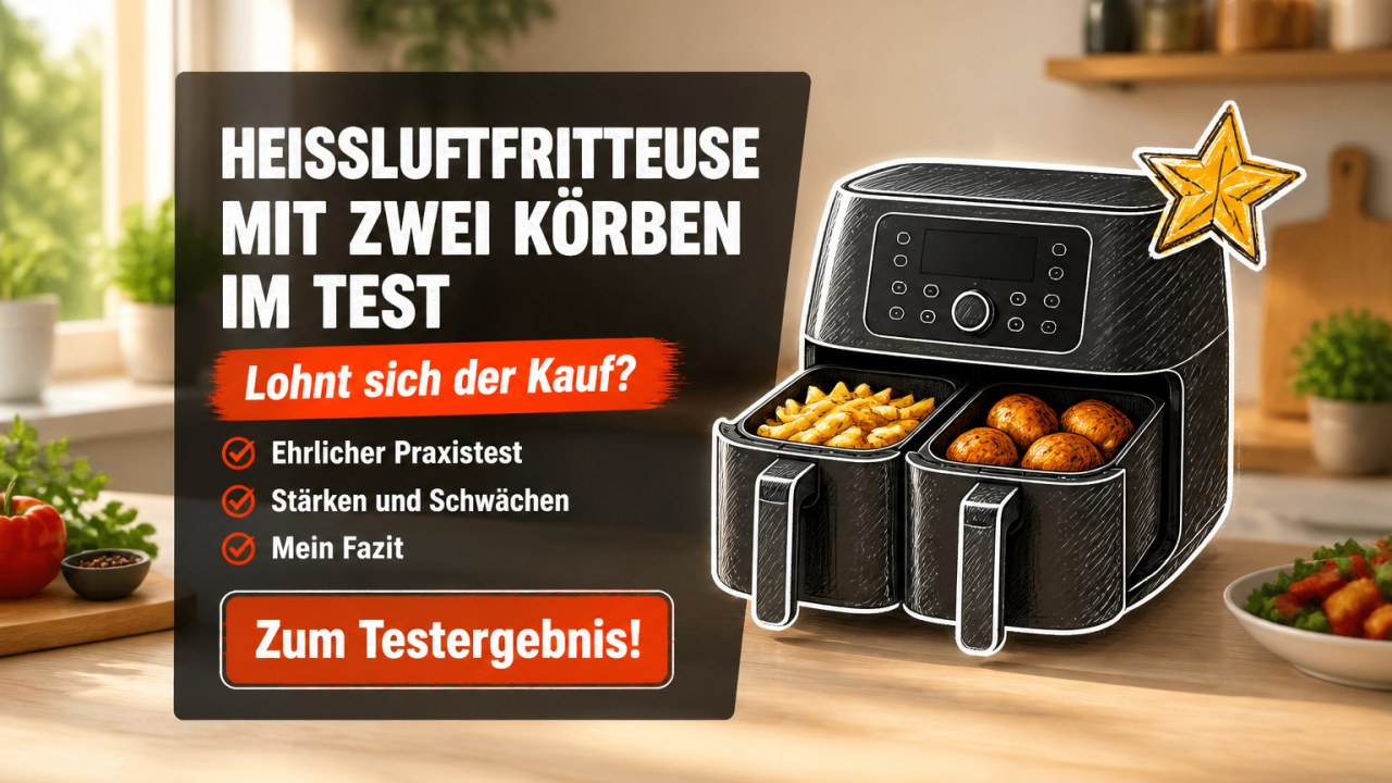 Heißluftfritteuse mit zwei Körben Test 2026