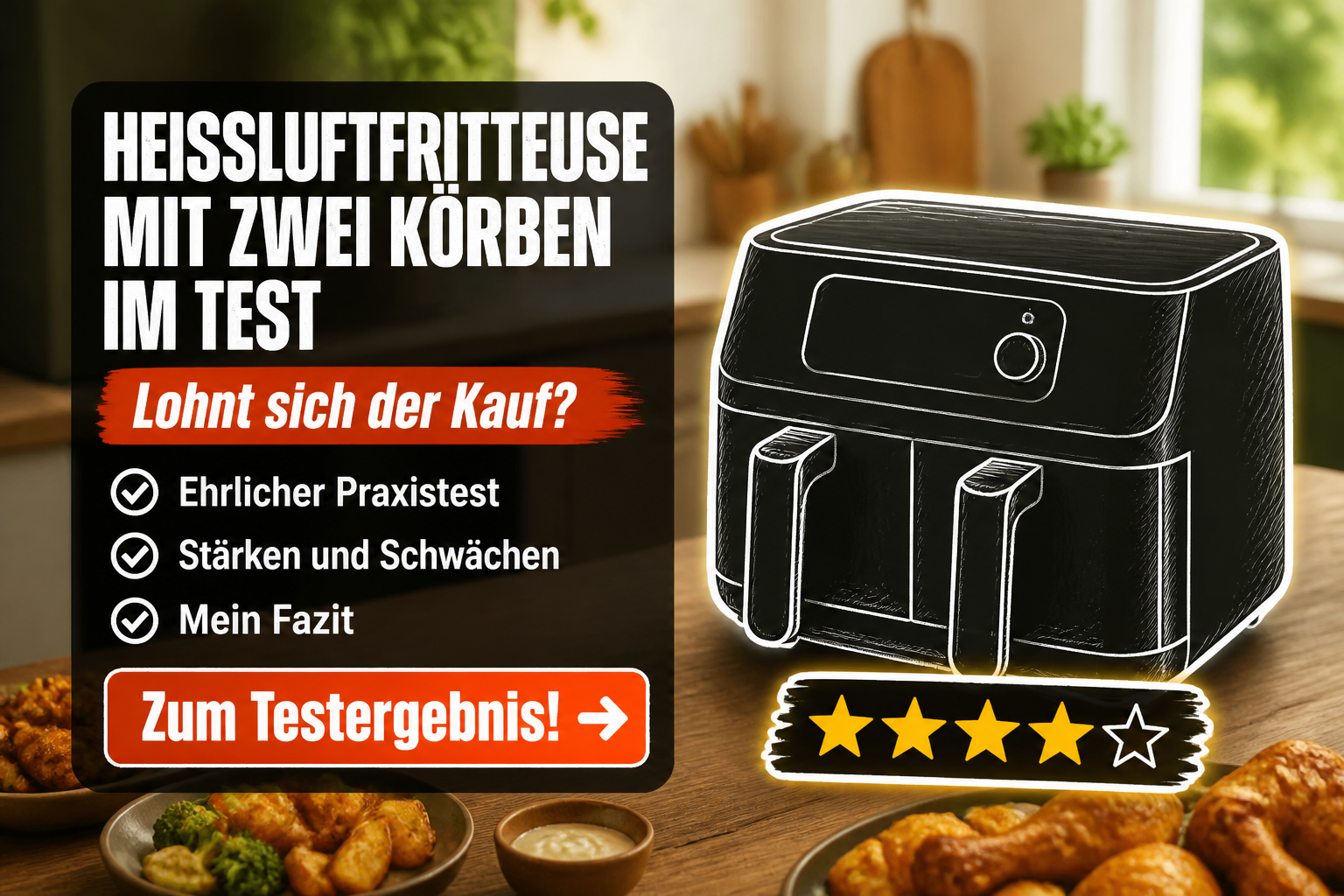 Heißluftfritteuse mit zwei Körben Test 2026