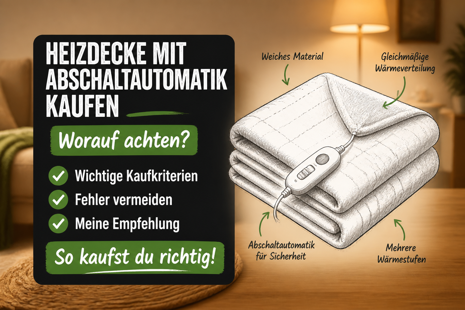 Heizdecke mit Abschaltautomatik Test 2026