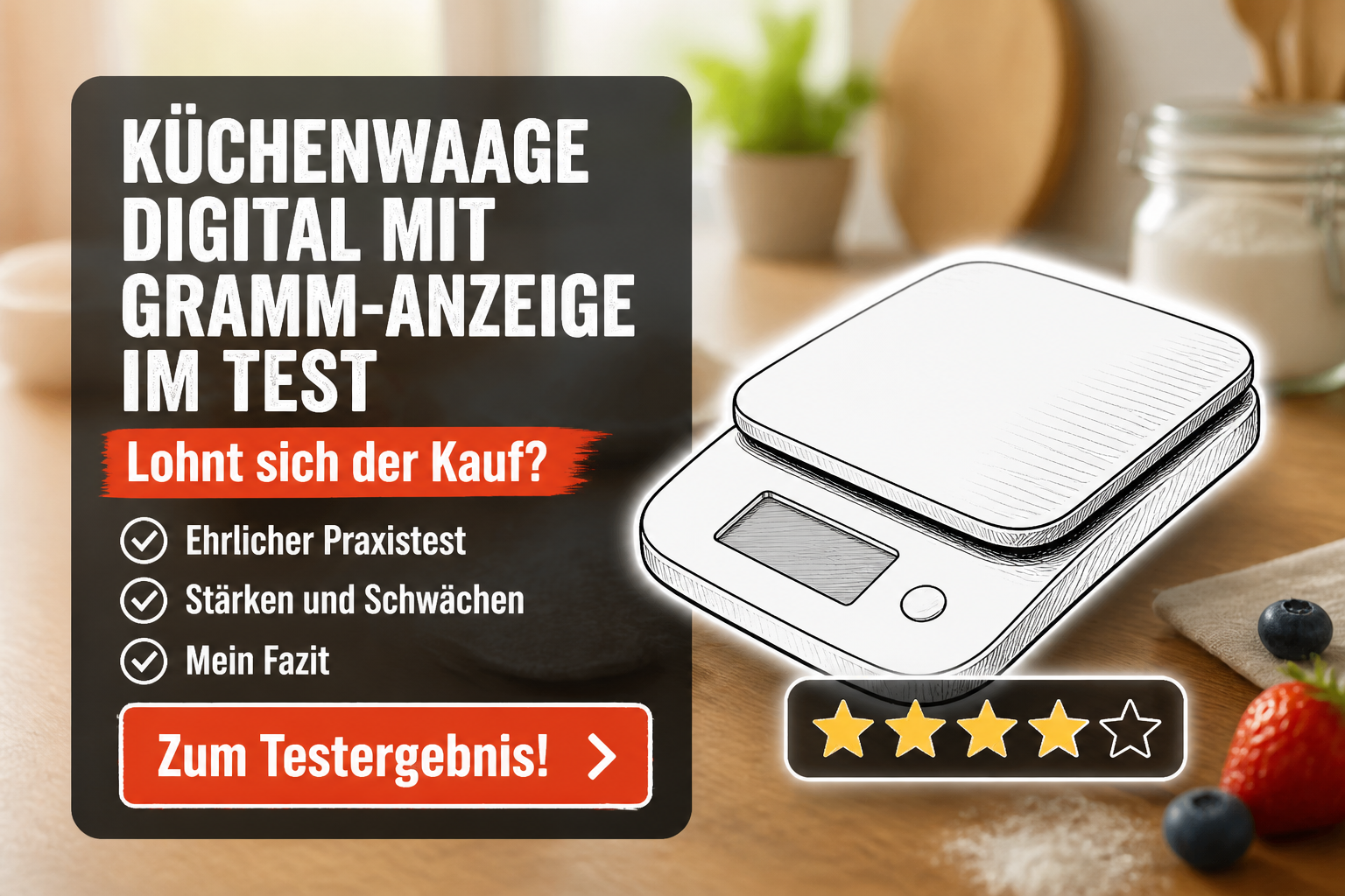 Küchenwaage digital mit Gramm-Anzeige Test 2026