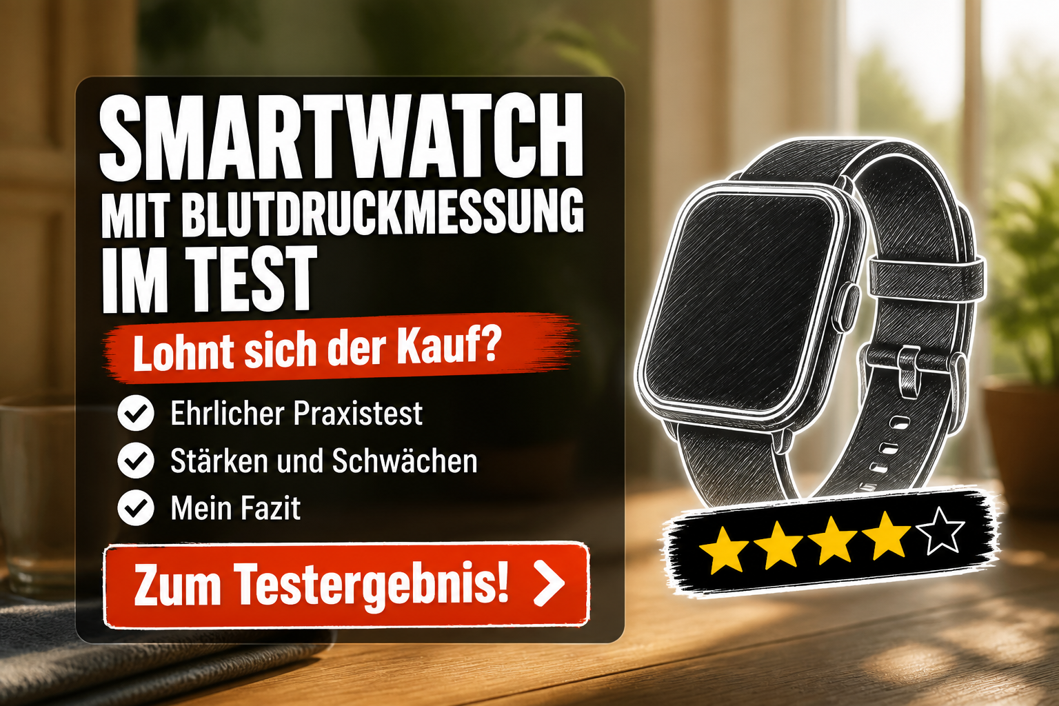Smartwatch mit Blutdruckmessung Test 2026