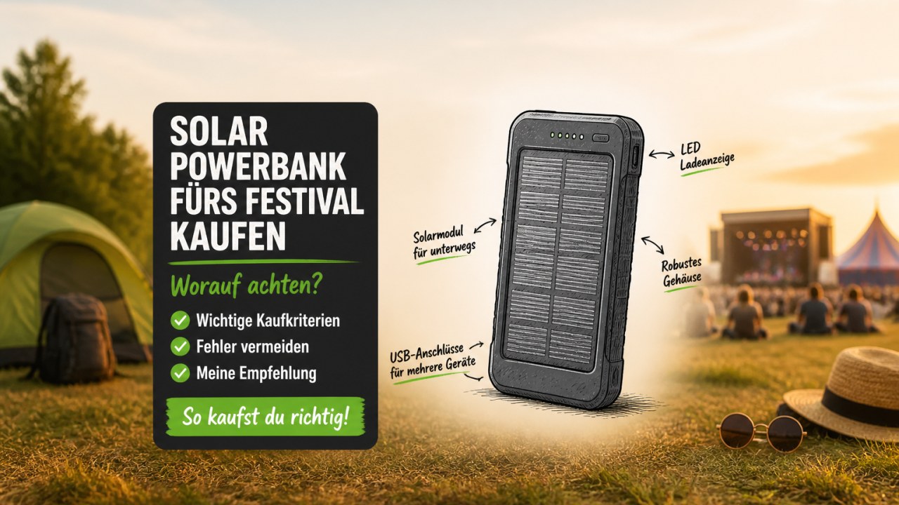 Solar Powerbank fürs Festival – Kaufberatung 2026