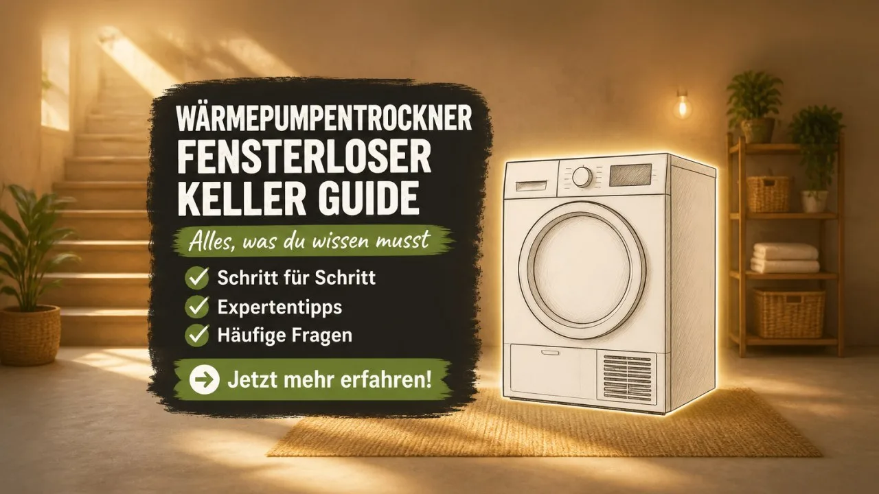 Wärmepumpentrockner im fensterlosen Keller: Geht das, und wohin mit dem Kondenswasser?